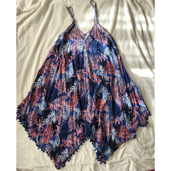 GOA Beachwear by Japna Women's Large Floral Handkerchief Swimsuit Cover Up Dress - Picture 6 of 6